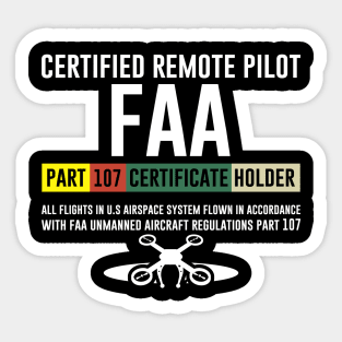 Certified Remote Drone Pilot FAA Sticker